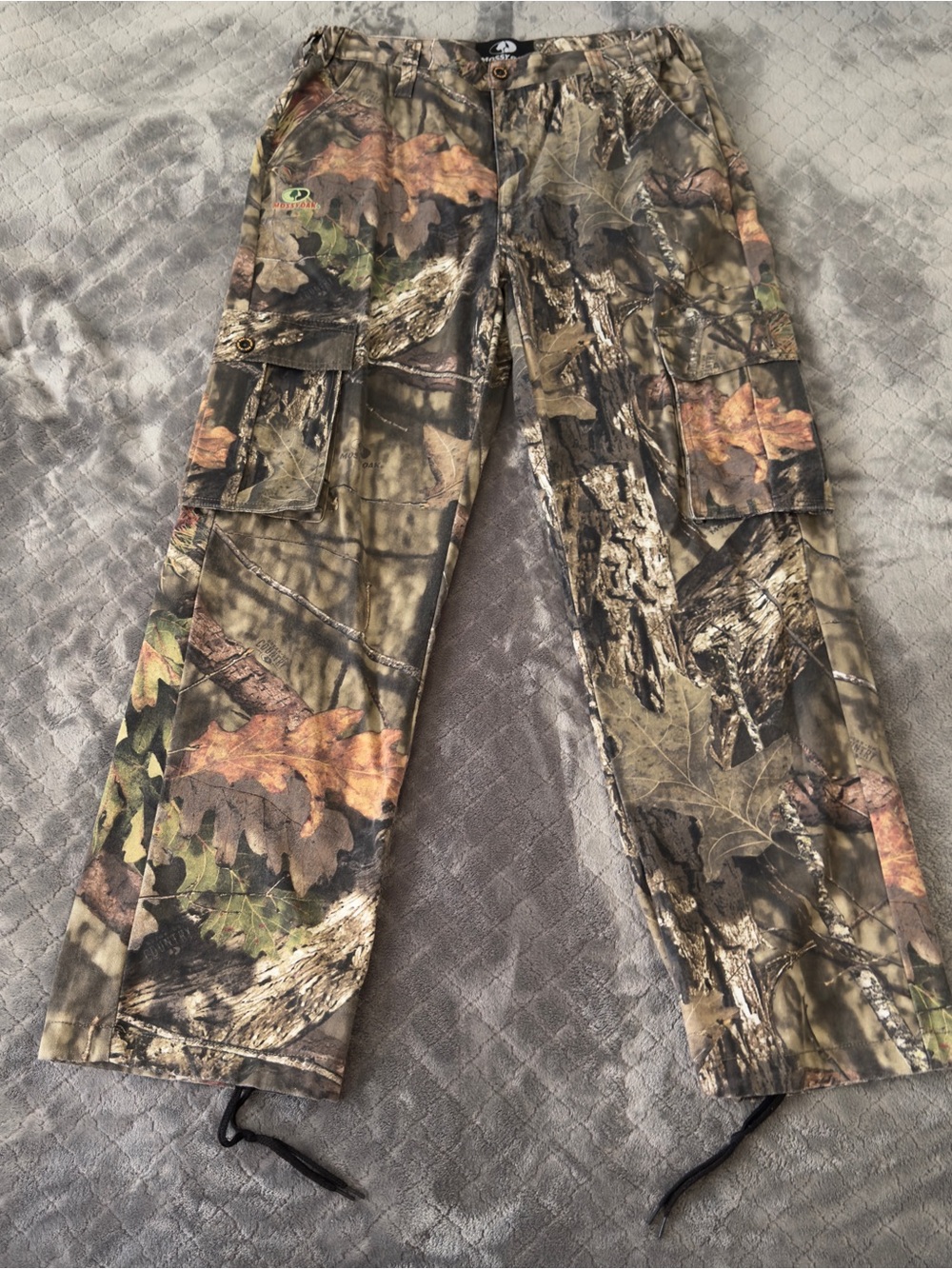 Vintage Y2K Mossy Oak Baggy Camo Cargo Pants Mens 36x32 Hunting Grunge Outdoors